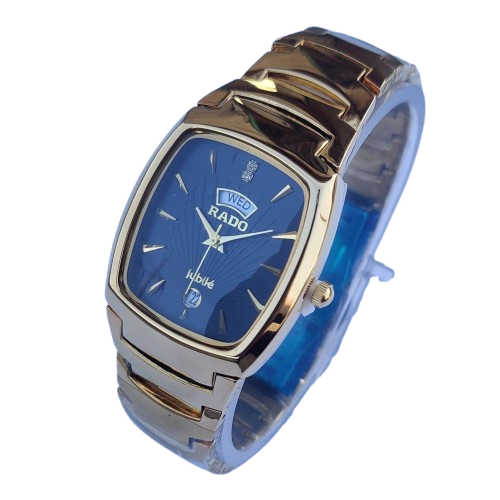 Rado Jubile Men’s Watch – Gold Case & Bracelet with Black Dial