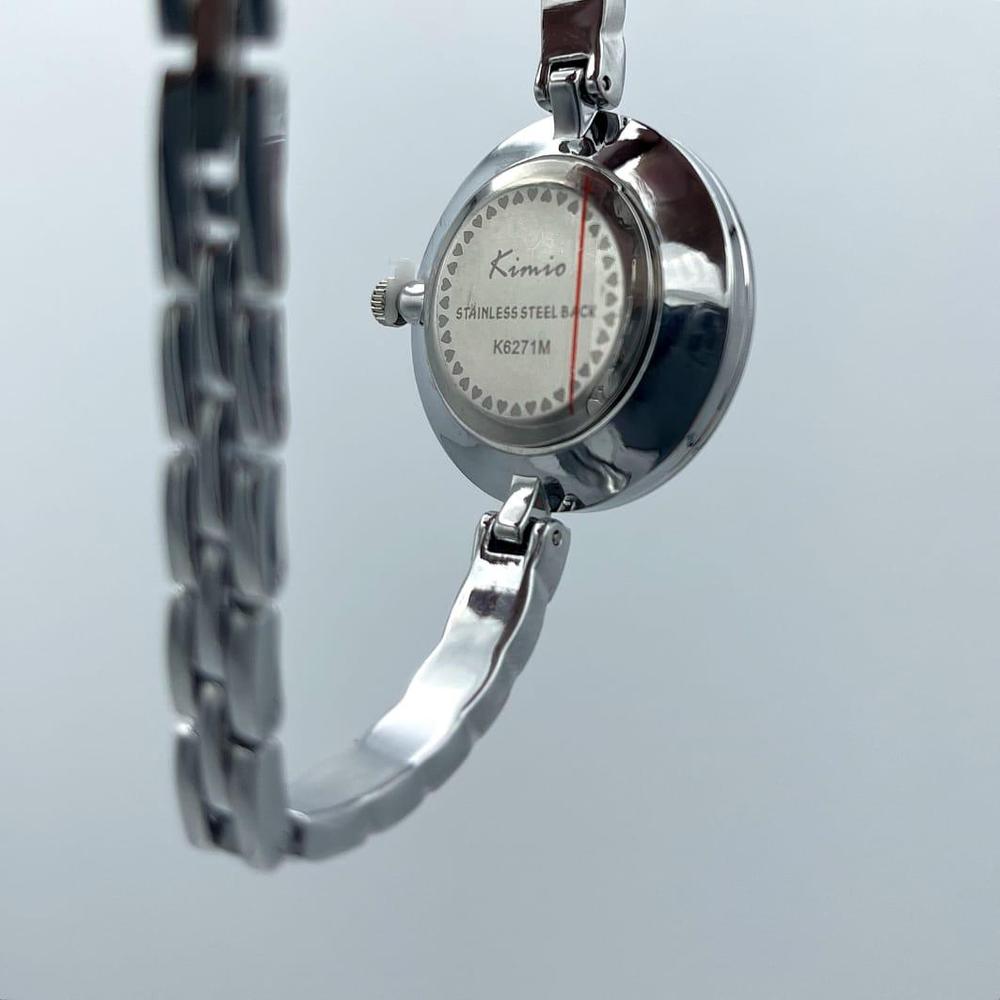 Kimio Elegant Women’s Watch – Silver Bracelet with Crystal-Studded Dial